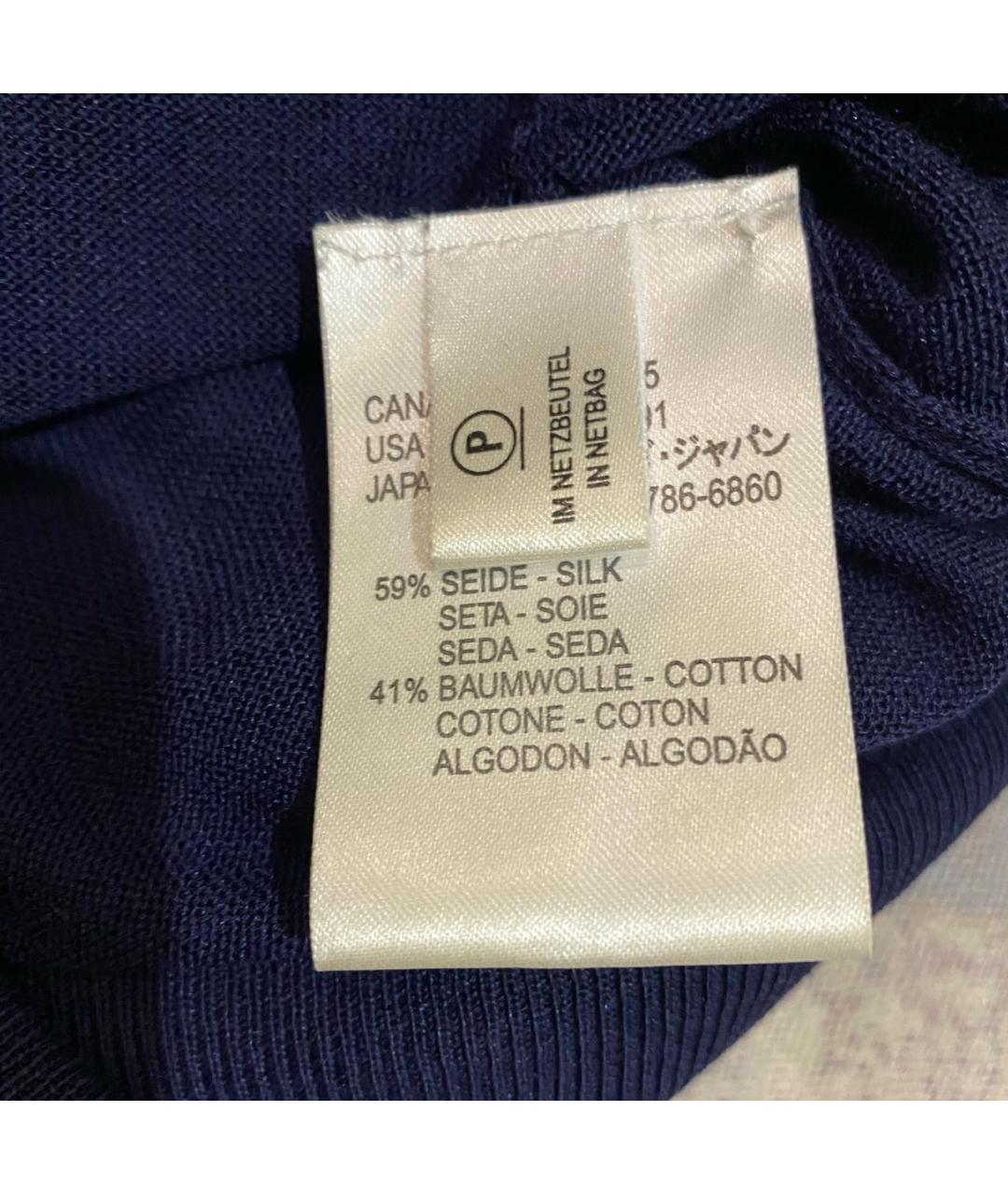 ESCADA Темно-синий шелковый джемпер / свитер, фото 4