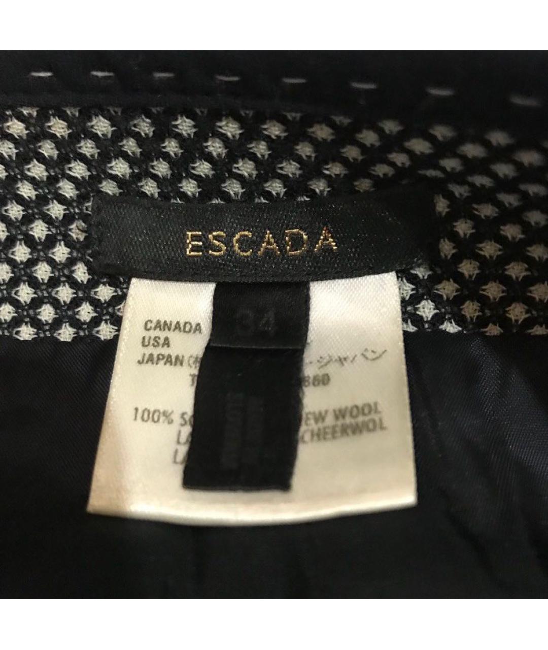 ESCADA Антрацитовая шерстяная юбка миди, фото 3