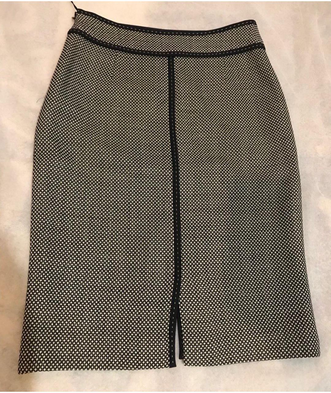 ESCADA Антрацитовая шерстяная юбка миди, фото 6