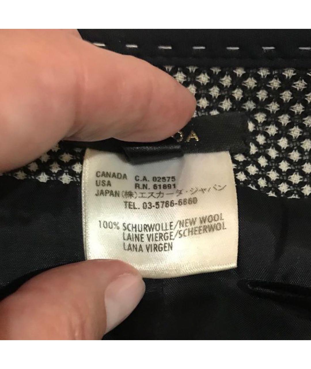 ESCADA Антрацитовая шерстяная юбка миди, фото 5