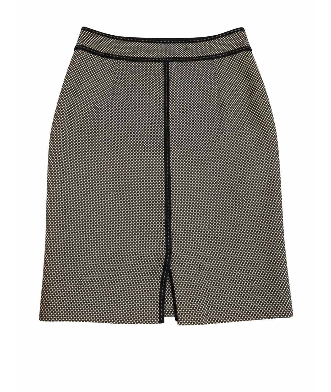 ESCADA Антрацитовая шерстяная юбка миди, фото 1