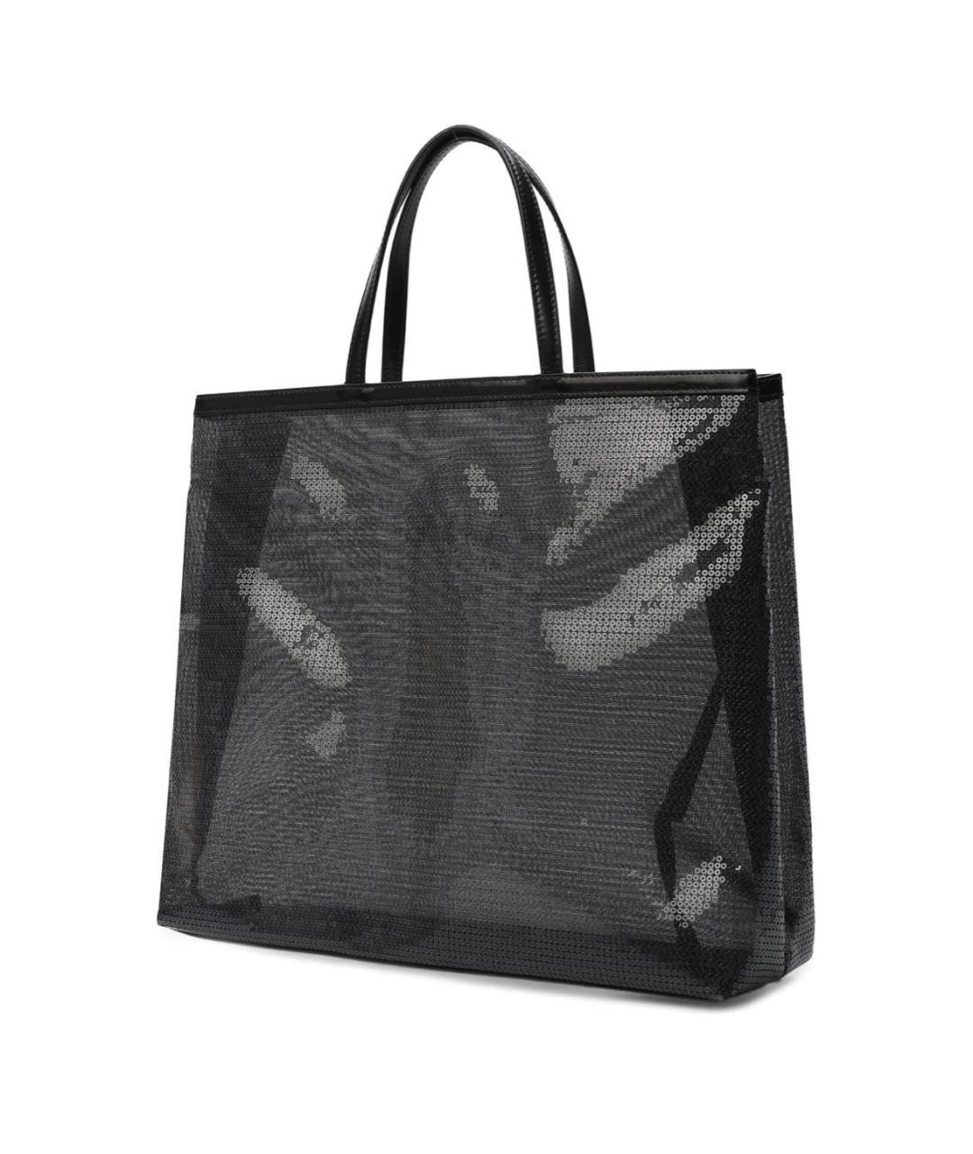 PRADA Черная пелетеная сумка тоут, фото 2