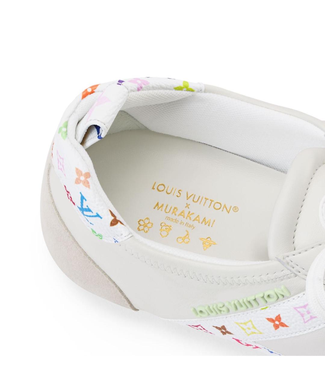 LOUIS VUITTON Белые кожаные кроссовки, фото 5