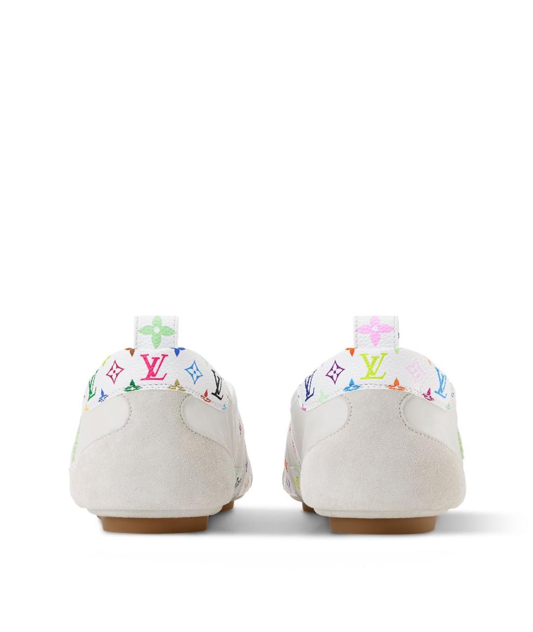 LOUIS VUITTON Белые кожаные кроссовки, фото 4