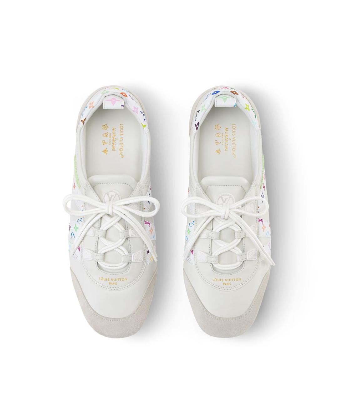 LOUIS VUITTON Белые кожаные кроссовки, фото 3