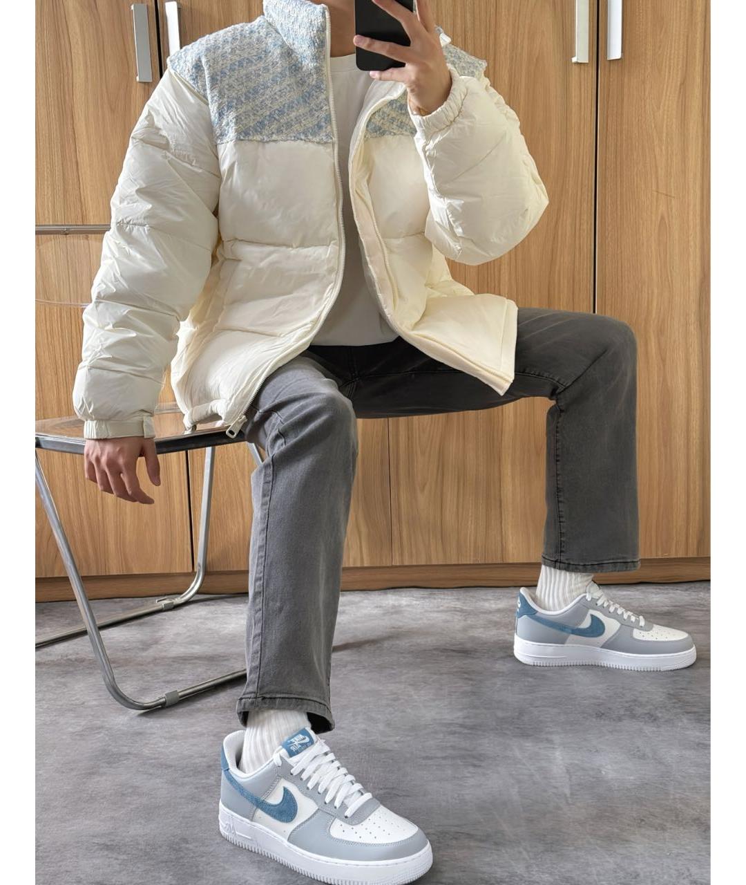 NIKE Кожаные низкие кроссовки / кеды, фото 2