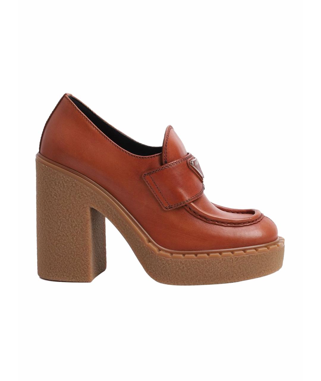 PRADA Коричневые кожаные эспадрильи, фото 1