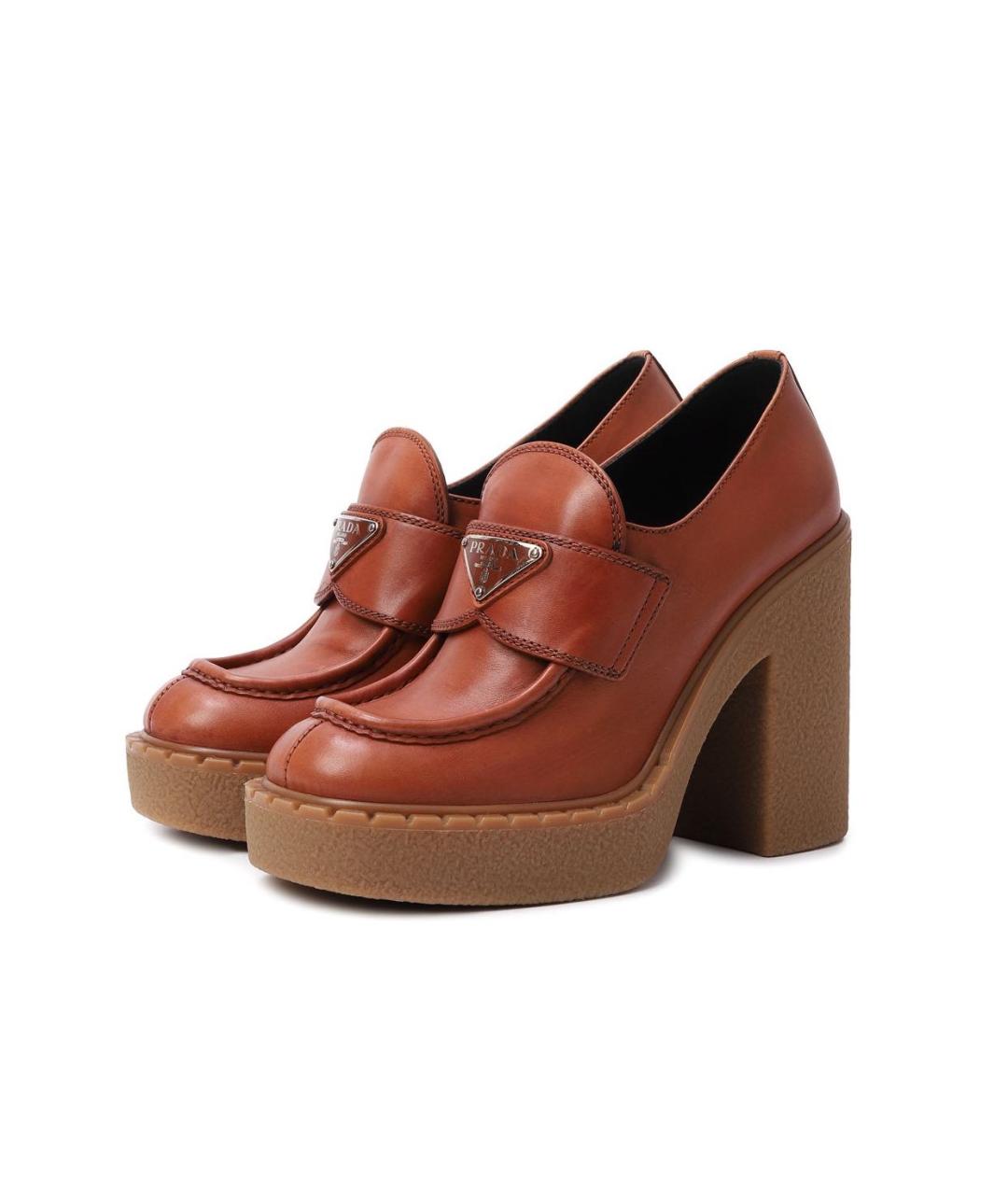 PRADA Коричневые кожаные эспадрильи, фото 2