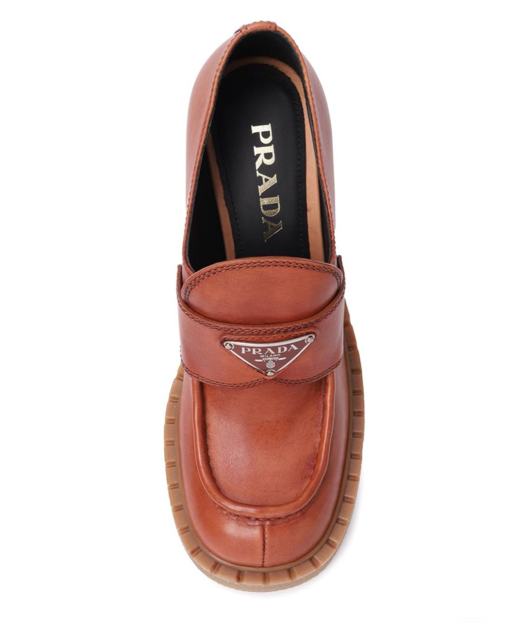 PRADA Коричневые кожаные эспадрильи, фото 4