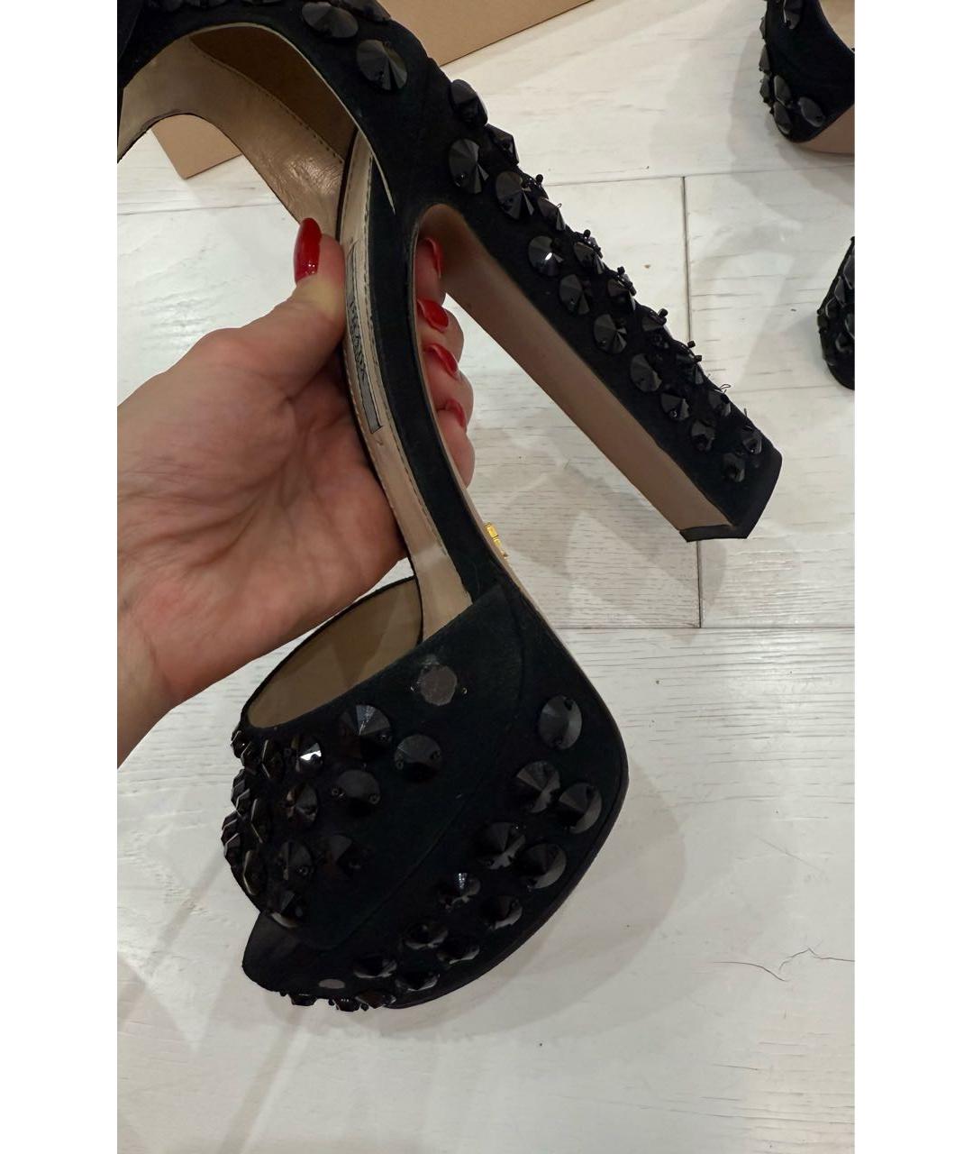 PRADA Черные замшевые туфли, фото 7