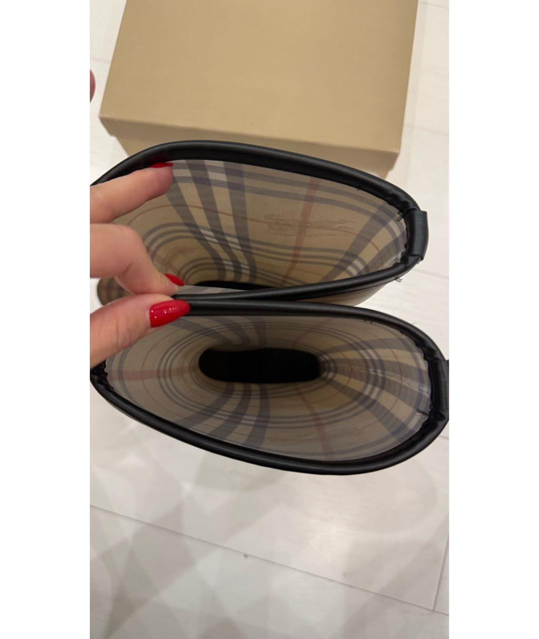 BURBERRY Коричневые резиновые сапоги, фото 5