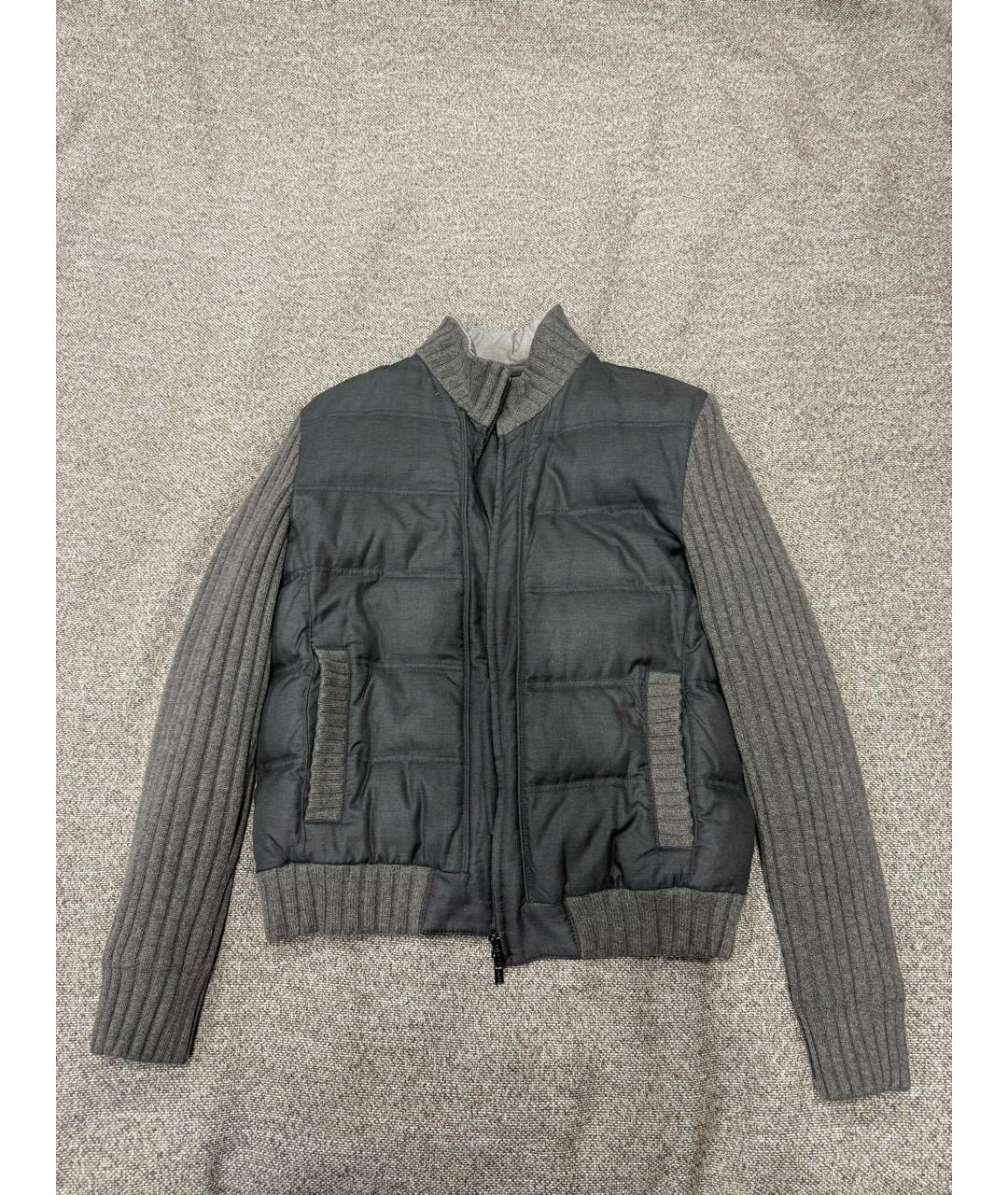 KITON Серая хлопковая куртка, фото 4