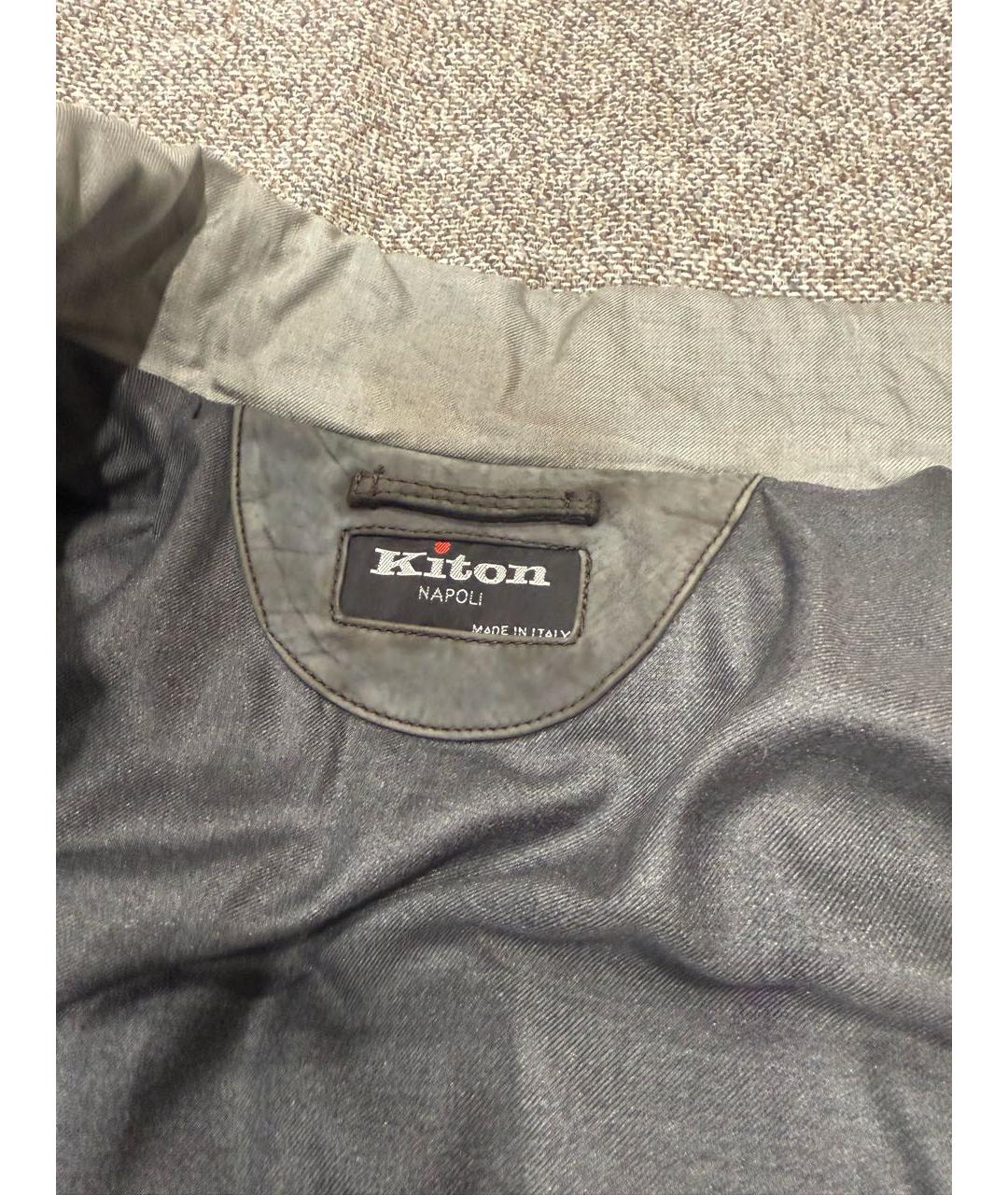 KITON Серая хлопковая куртка, фото 2