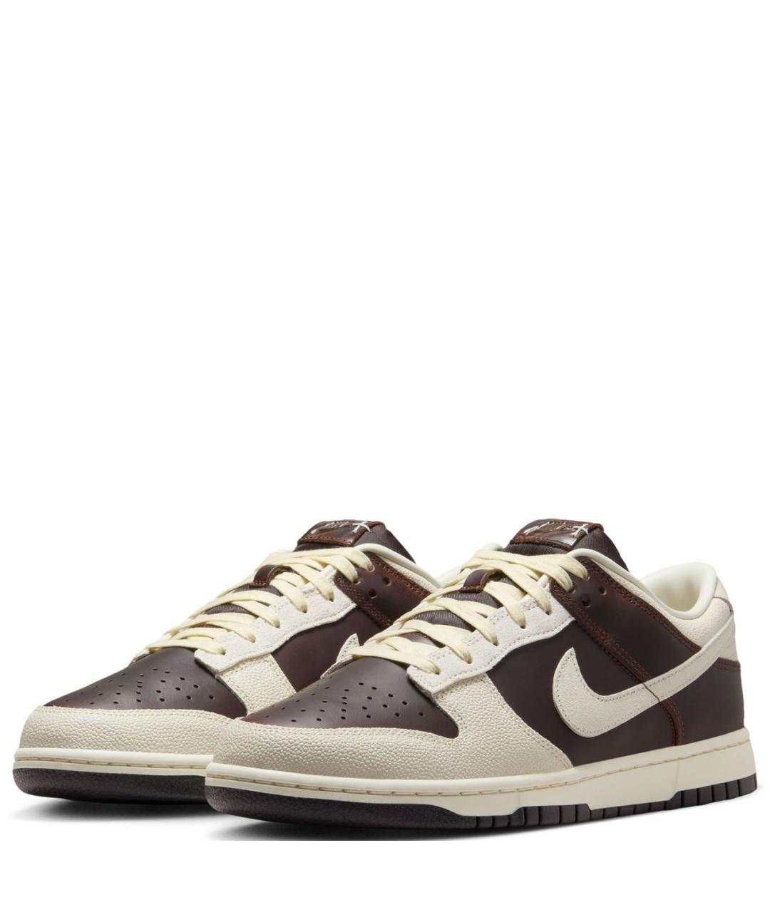 NIKE Коричневые кожаные низкие кроссовки / кеды, фото 6