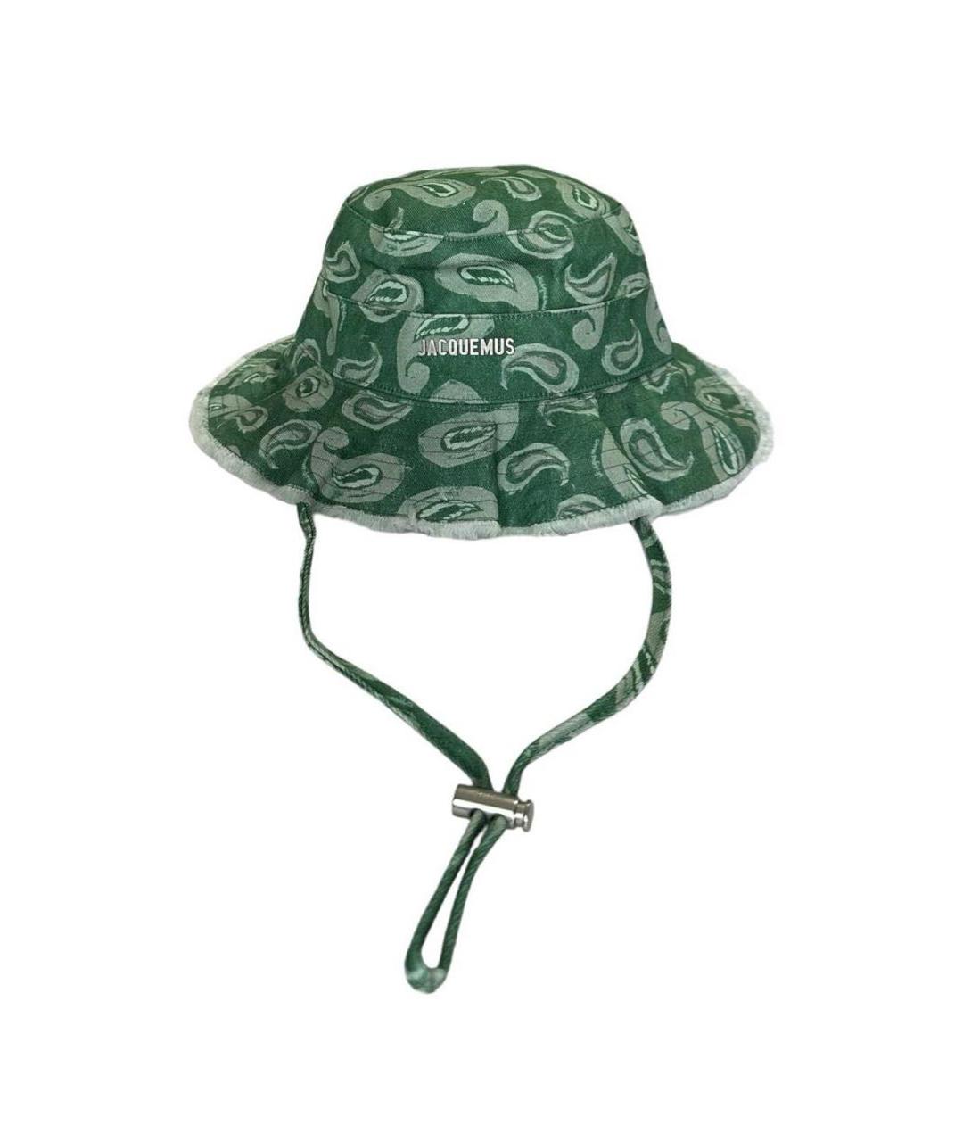 JACQUEMUS Зеленая хлопковая шляпа, фото 2