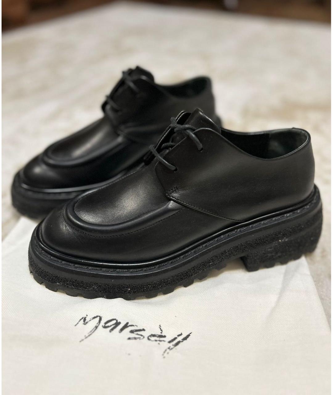 MARSELL Черные кожаные брогги и оксфорды, фото 2
