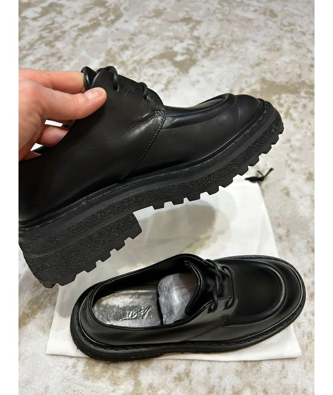 MARSELL Черные кожаные брогги и оксфорды, фото 9