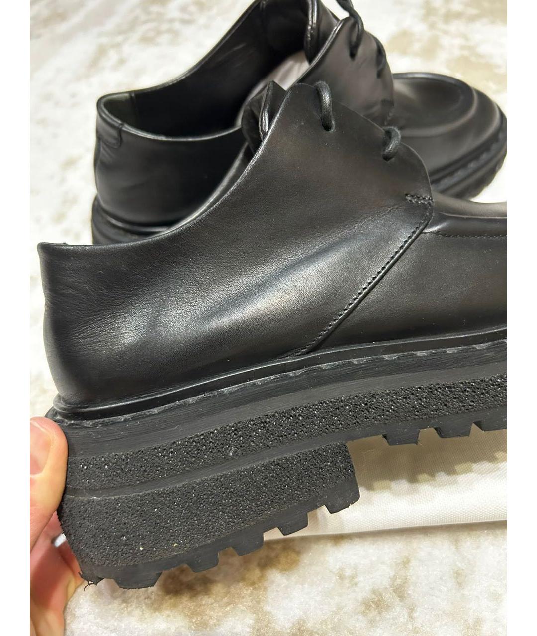 MARSELL Черные кожаные брогги и оксфорды, фото 6