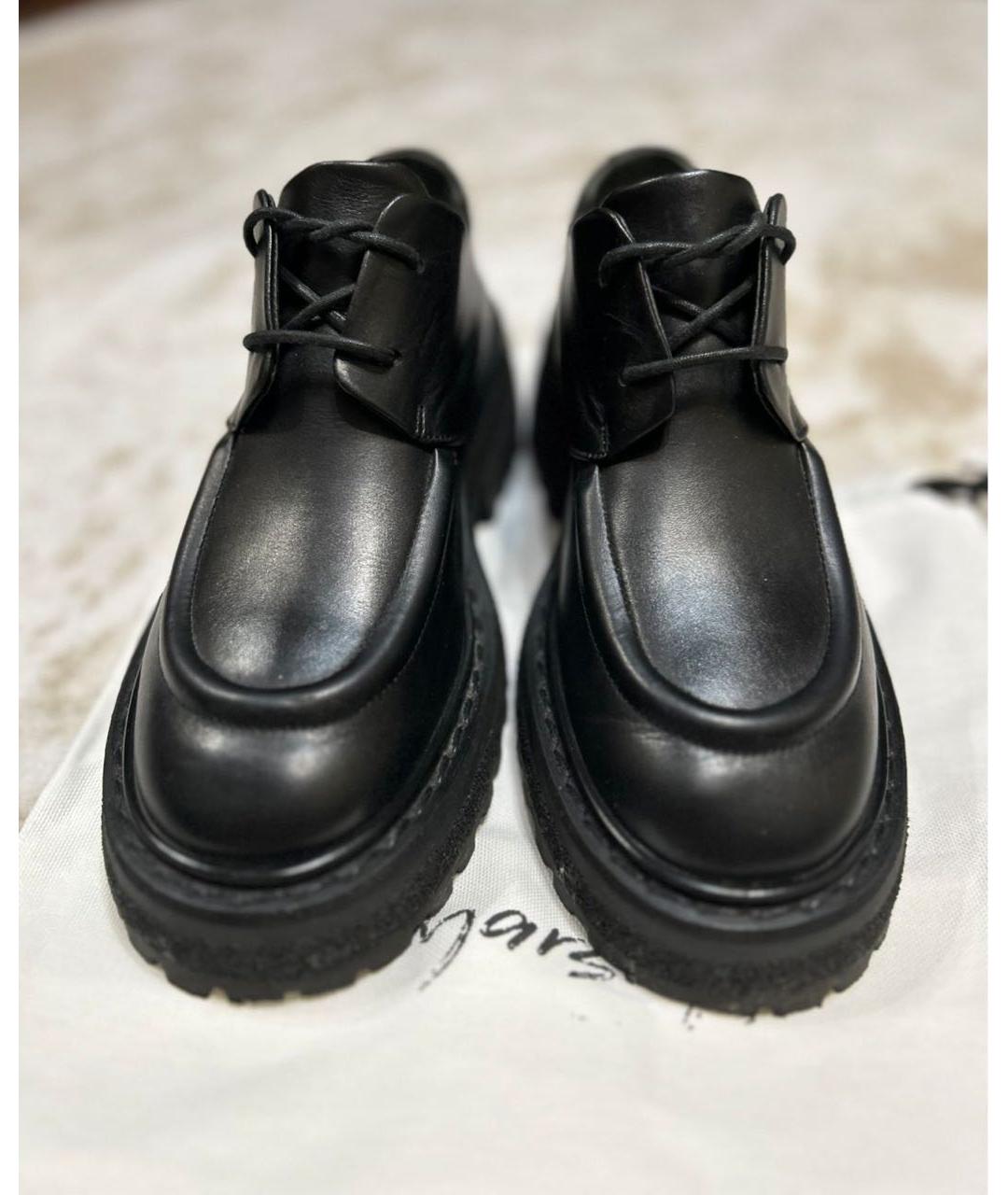 MARSELL Черные кожаные брогги и оксфорды, фото 3