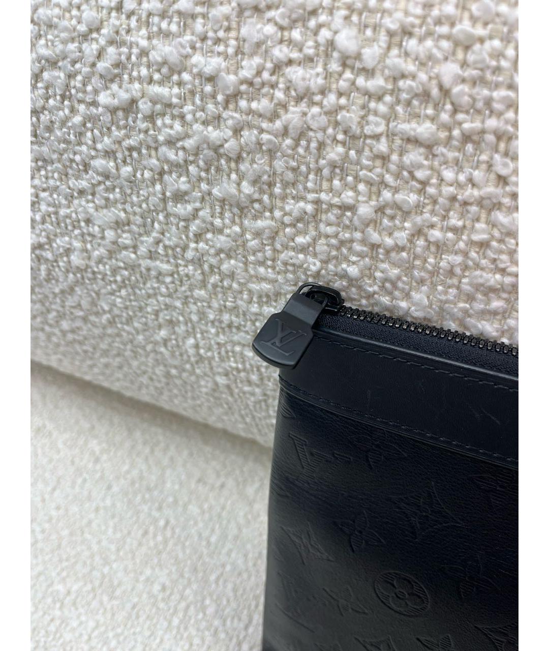 LOUIS VUITTON Черная кожаная папка для документов, фото 4