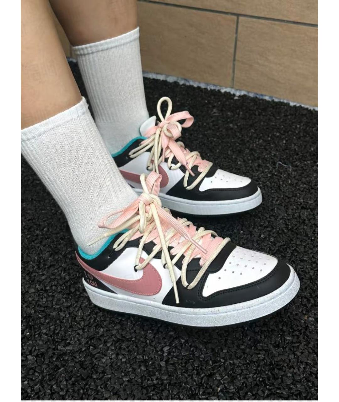 NIKE Розовые кроссовки из искусственной кожи, фото 5