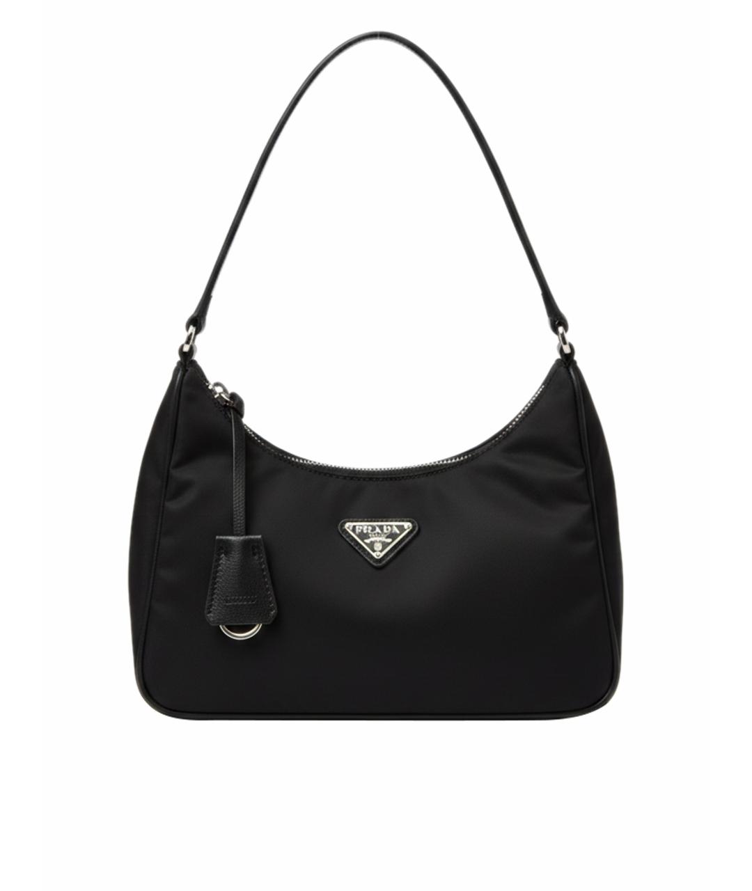 PRADA Черная синтетическая сумка с короткими ручками, фото 1