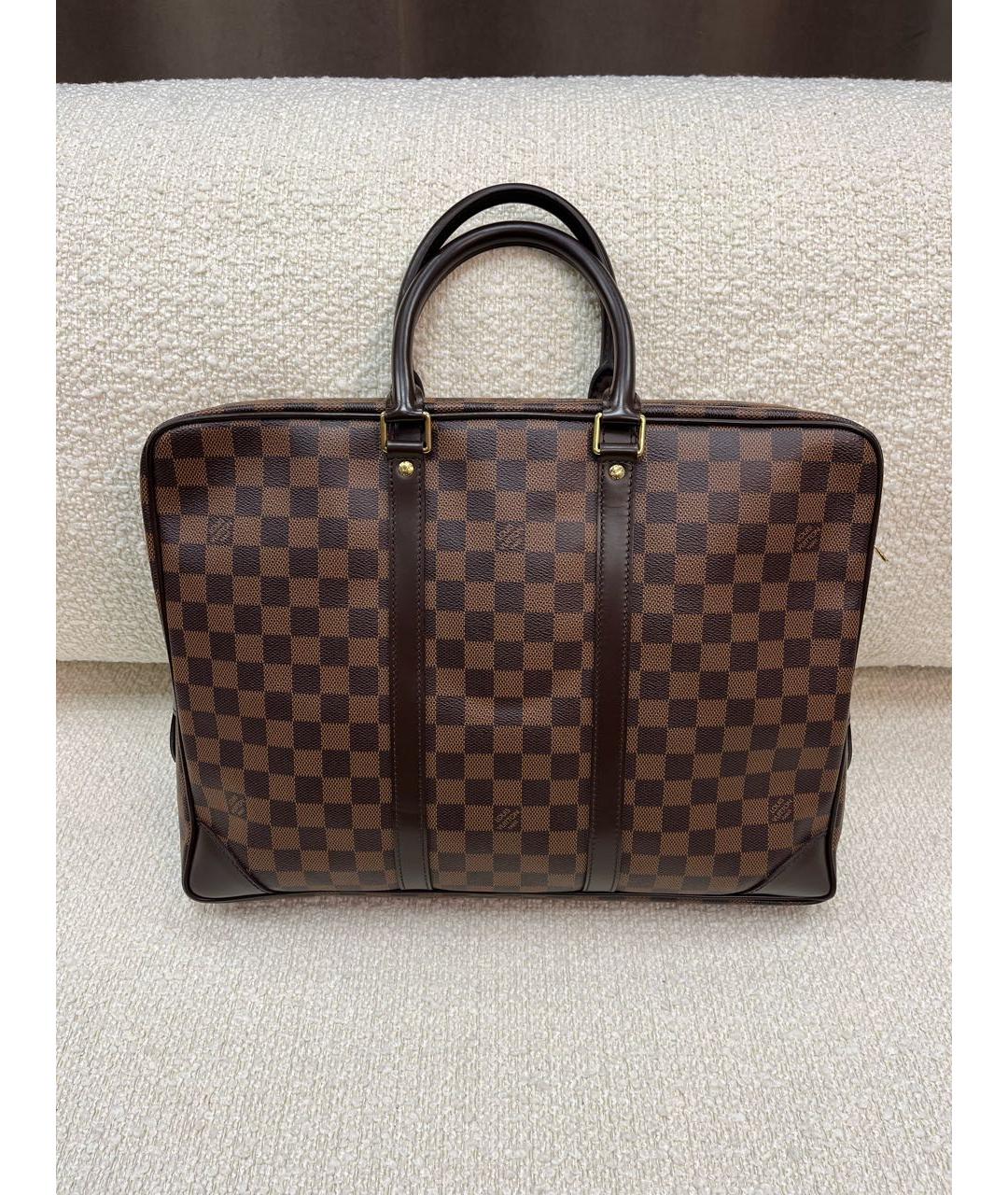 LOUIS VUITTON Коричневый портфель, фото 9