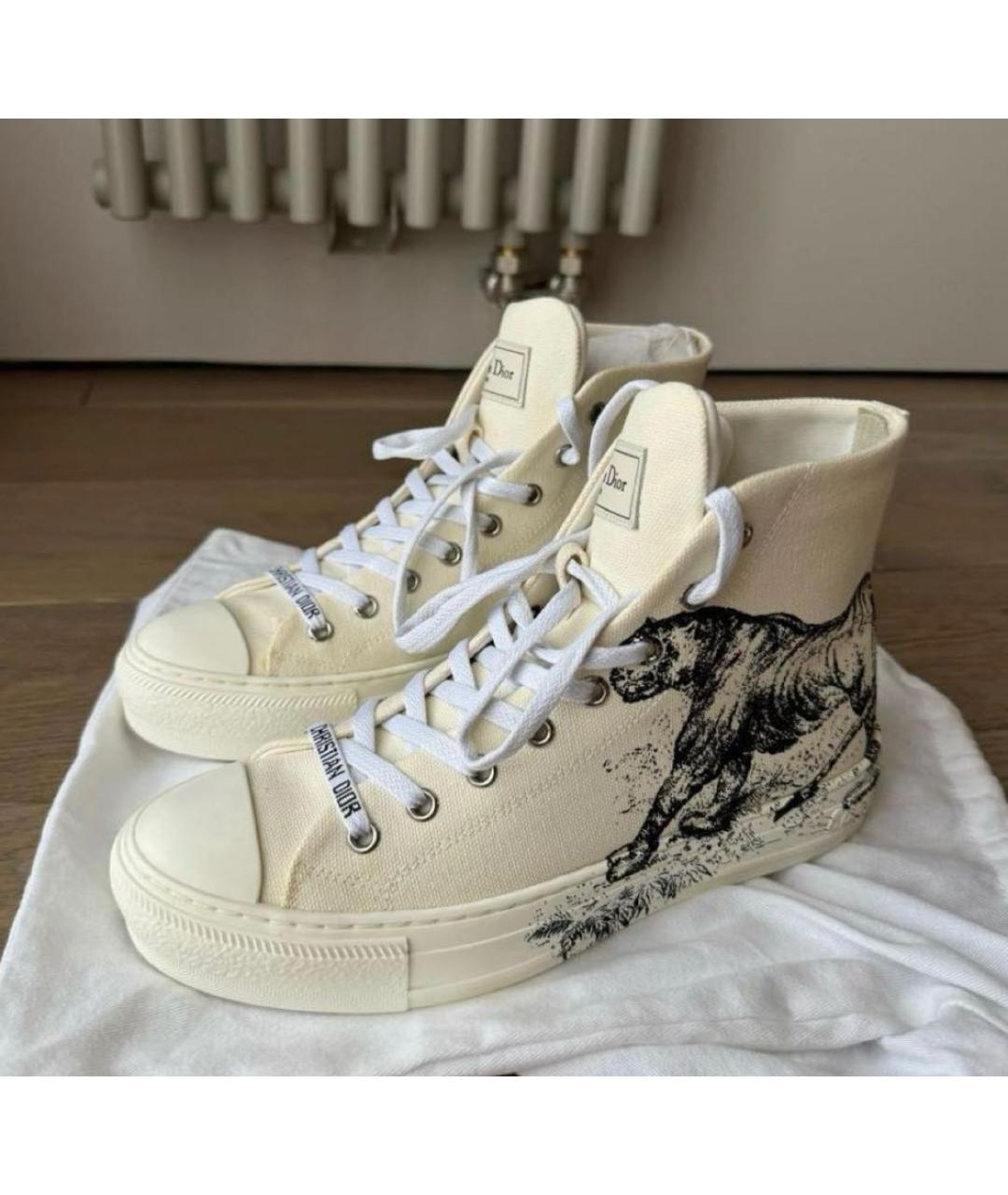 CHRISTIAN DIOR Белые кожаные кеды, фото 2