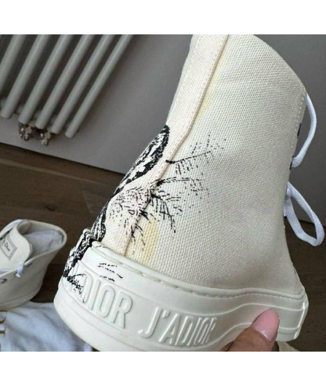 CHRISTIAN DIOR Белые кожаные кеды, фото 4