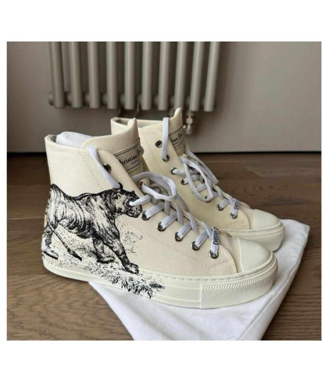 CHRISTIAN DIOR Белые кожаные кеды, фото 3