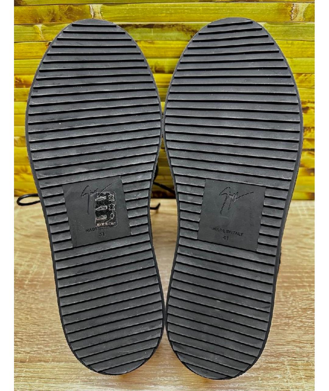 GIUSEPPE ZANOTTI DESIGN Черные замшевые высокие ботинки, фото 8