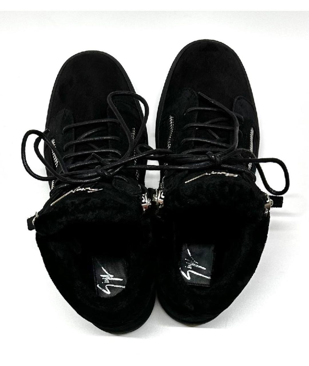 GIUSEPPE ZANOTTI DESIGN Черные замшевые высокие ботинки, фото 3