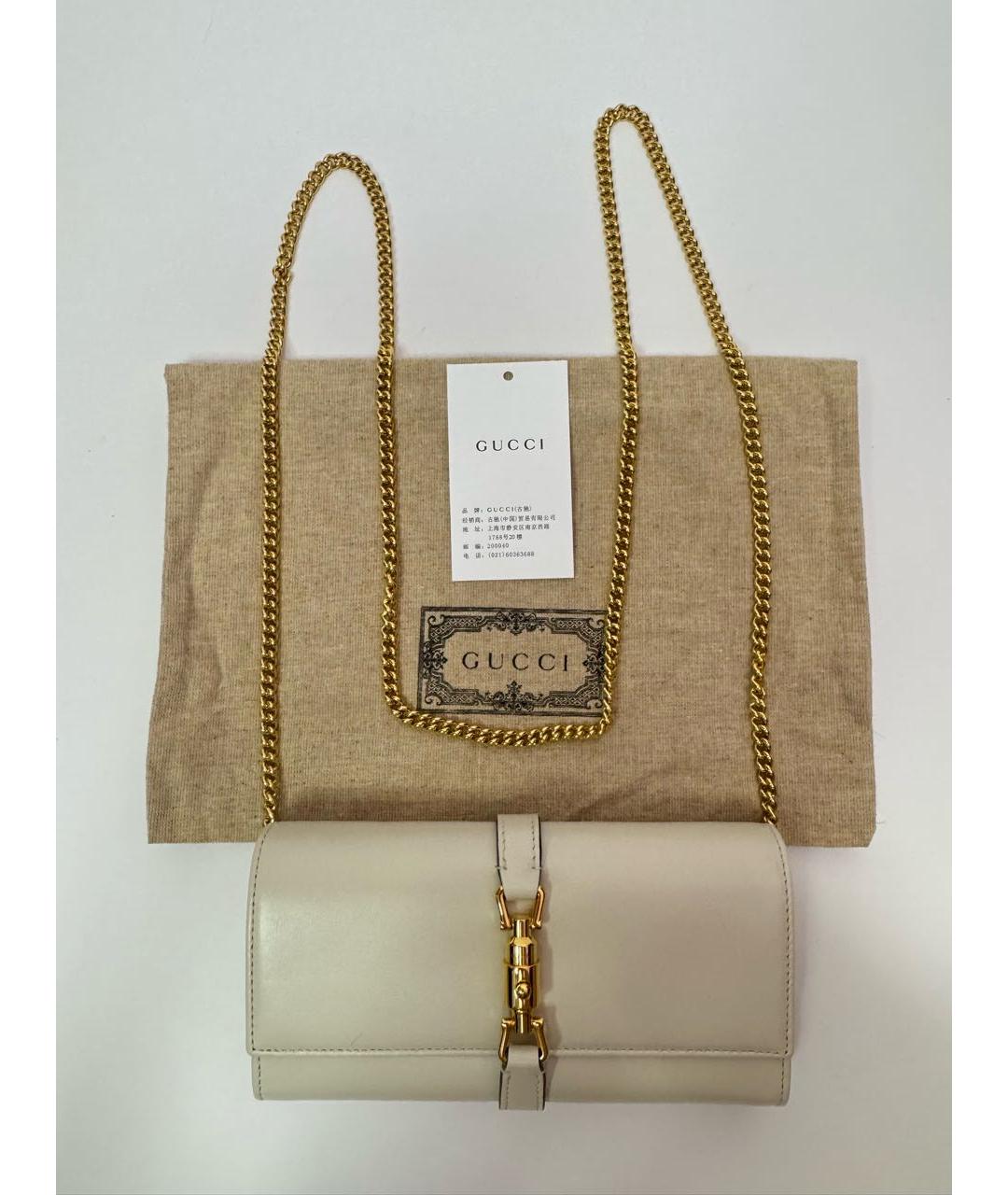 GUCCI Белый кожаный кошелек, фото 2