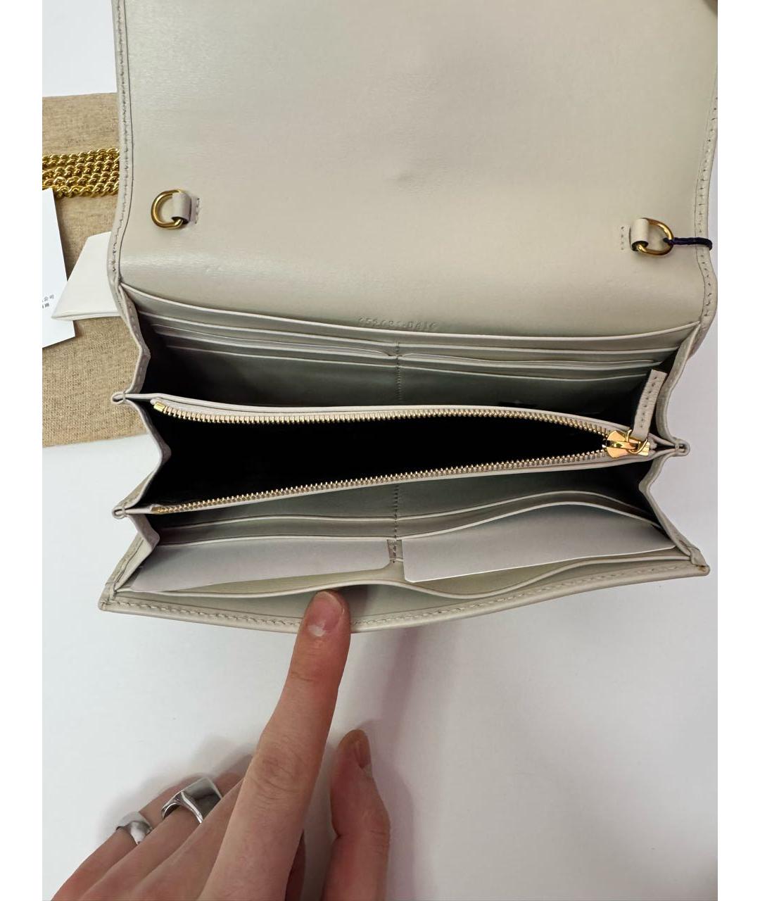 GUCCI Белый кожаный кошелек, фото 4