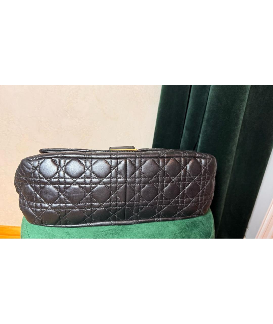 CHRISTIAN DIOR Черная кожаная сумка через плечо, фото 5