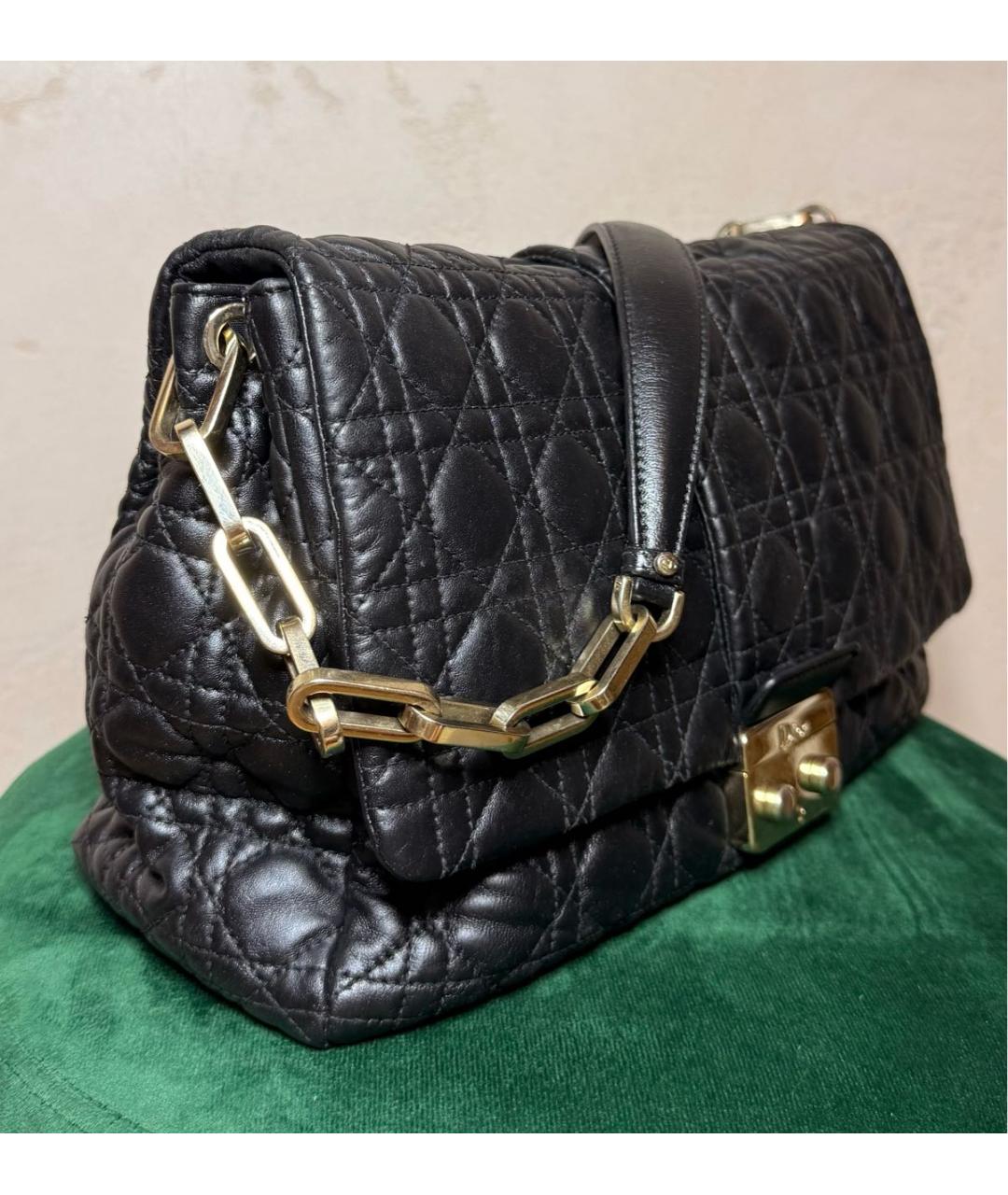 CHRISTIAN DIOR Черная кожаная сумка через плечо, фото 2