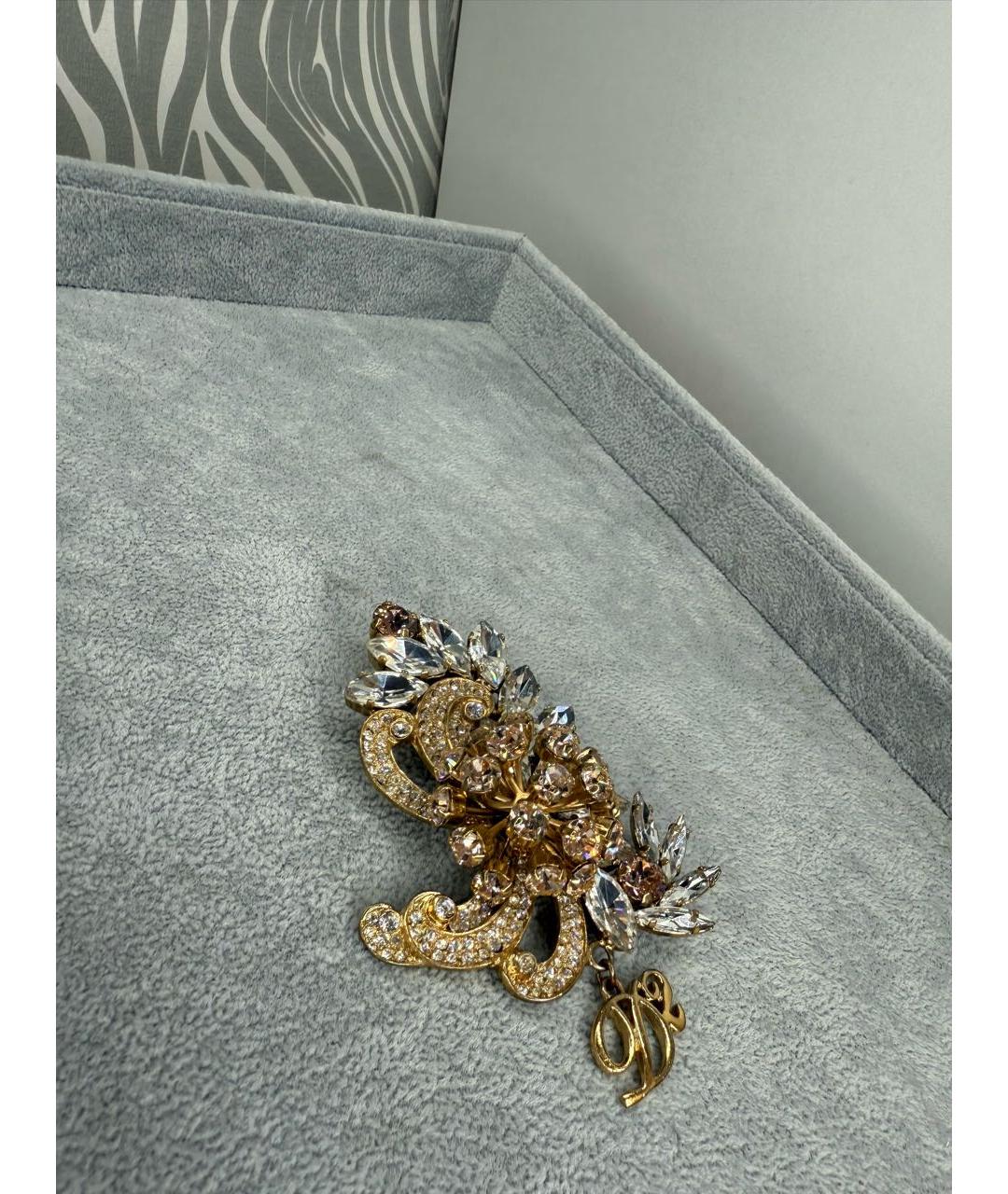 DSQUARED2 Золотая металлическая булавка / брошь, фото 7