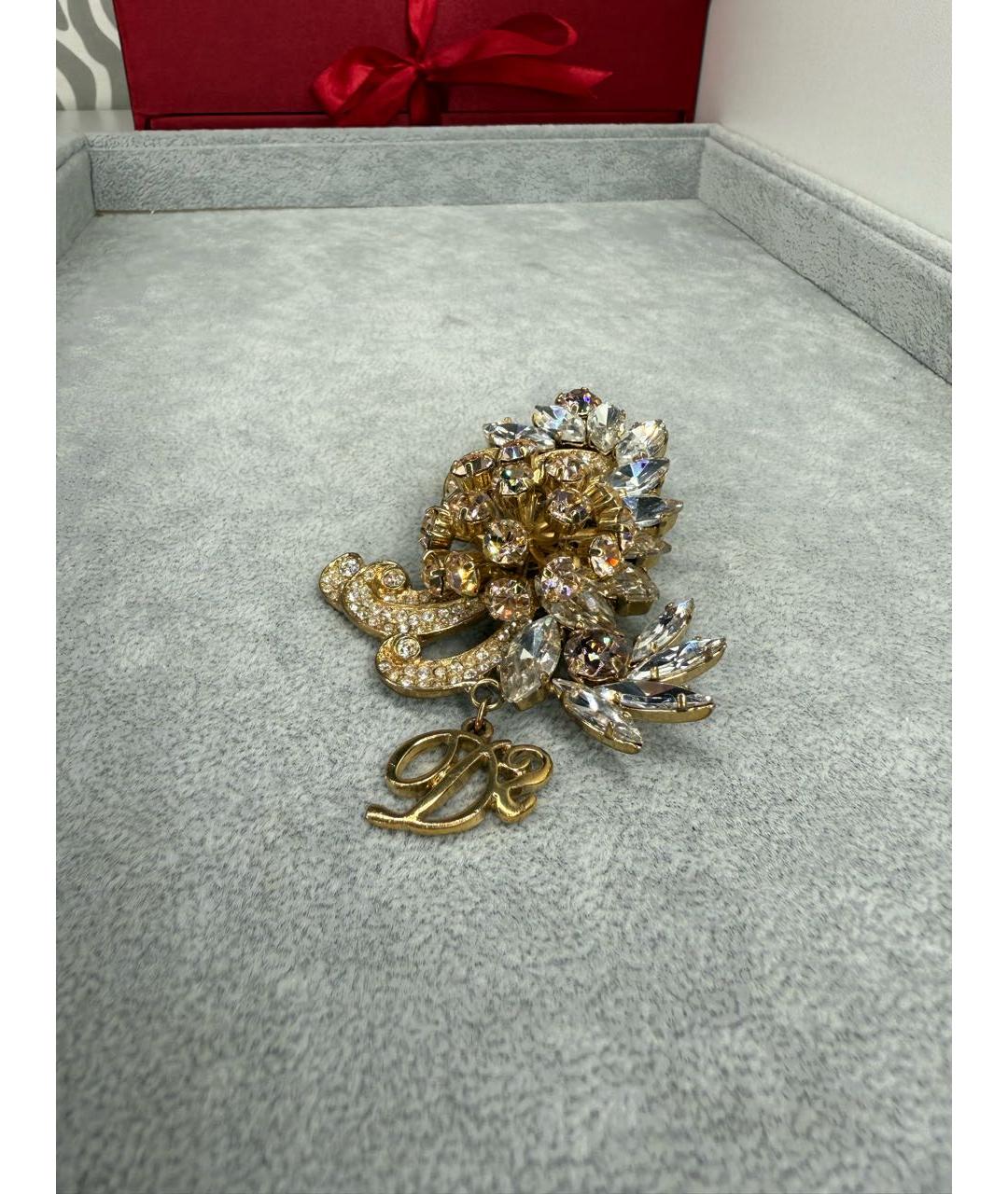 DSQUARED2 Золотая металлическая булавка / брошь, фото 8