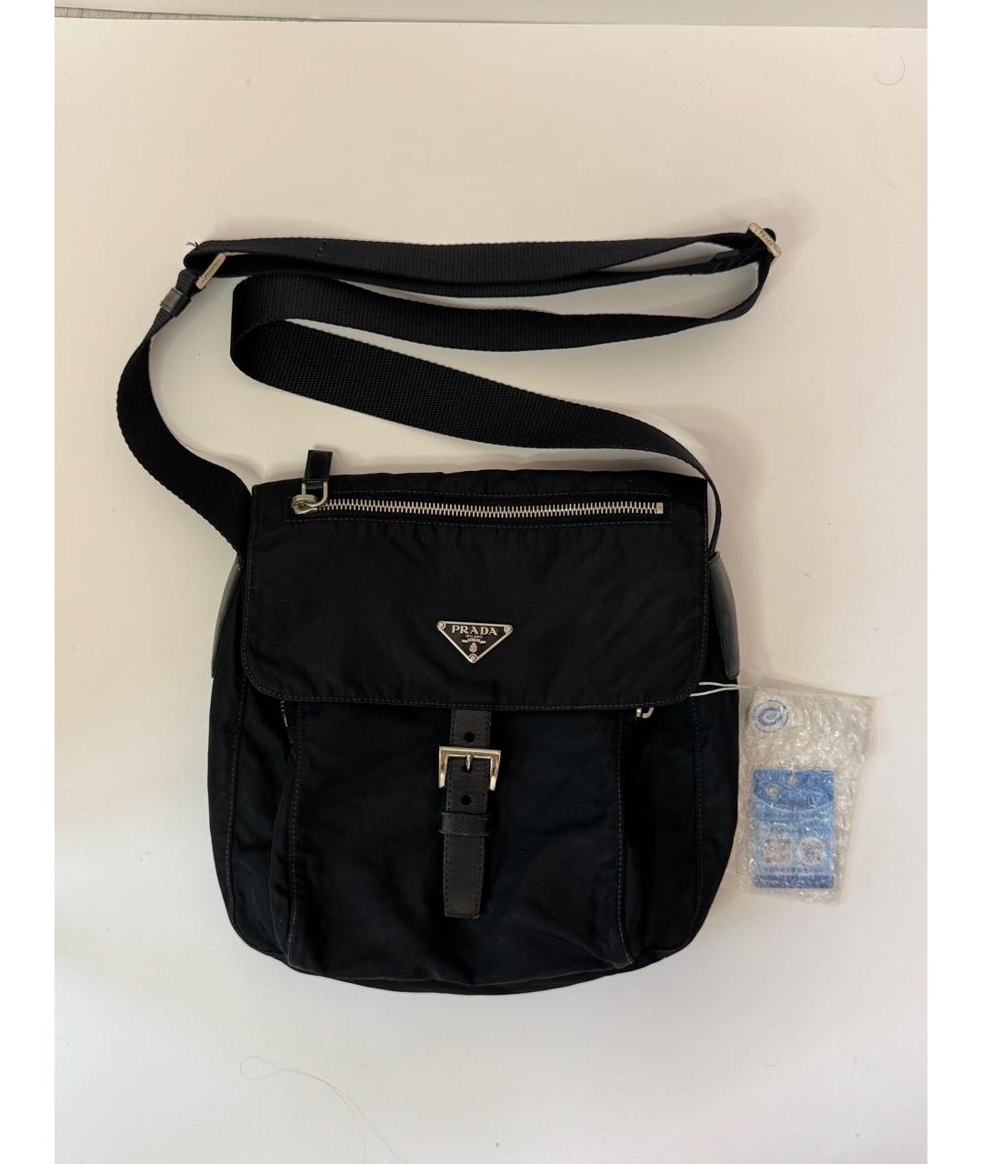 PRADA Черная синтетическая сумка на плечо, фото 9