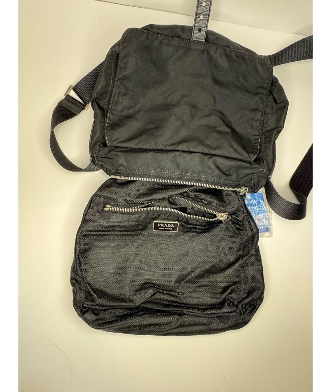 PRADA Черная синтетическая сумка на плечо, фото 6