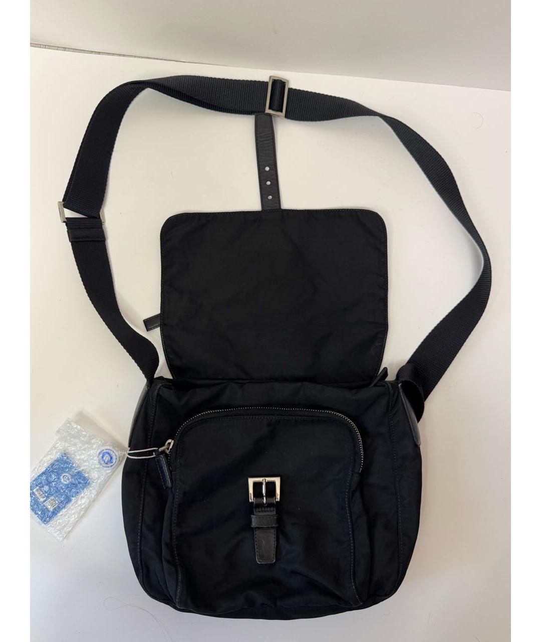 PRADA Черная синтетическая сумка на плечо, фото 5