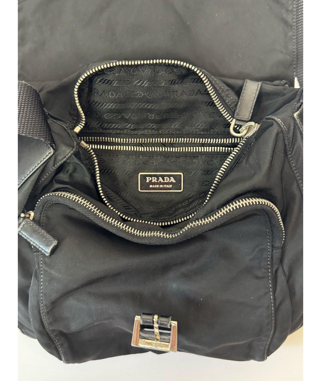 PRADA Черная синтетическая сумка на плечо, фото 4