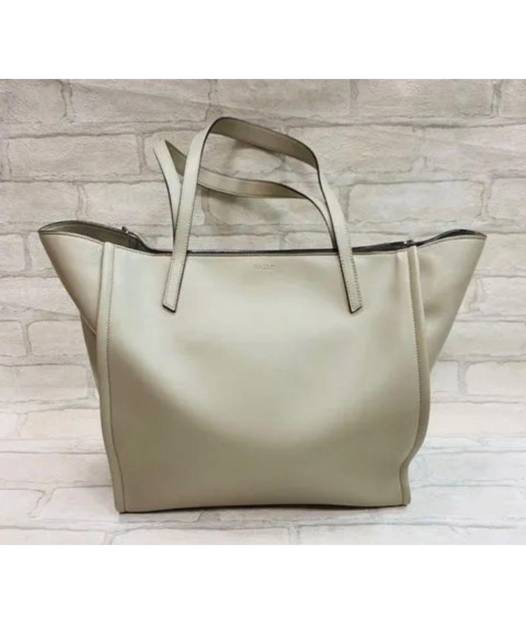 BALLY Бежевая кожаная сумка тоут, фото 5