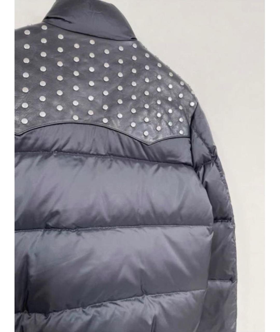 SAINT LAURENT Черный кожаный пуховик, фото 4