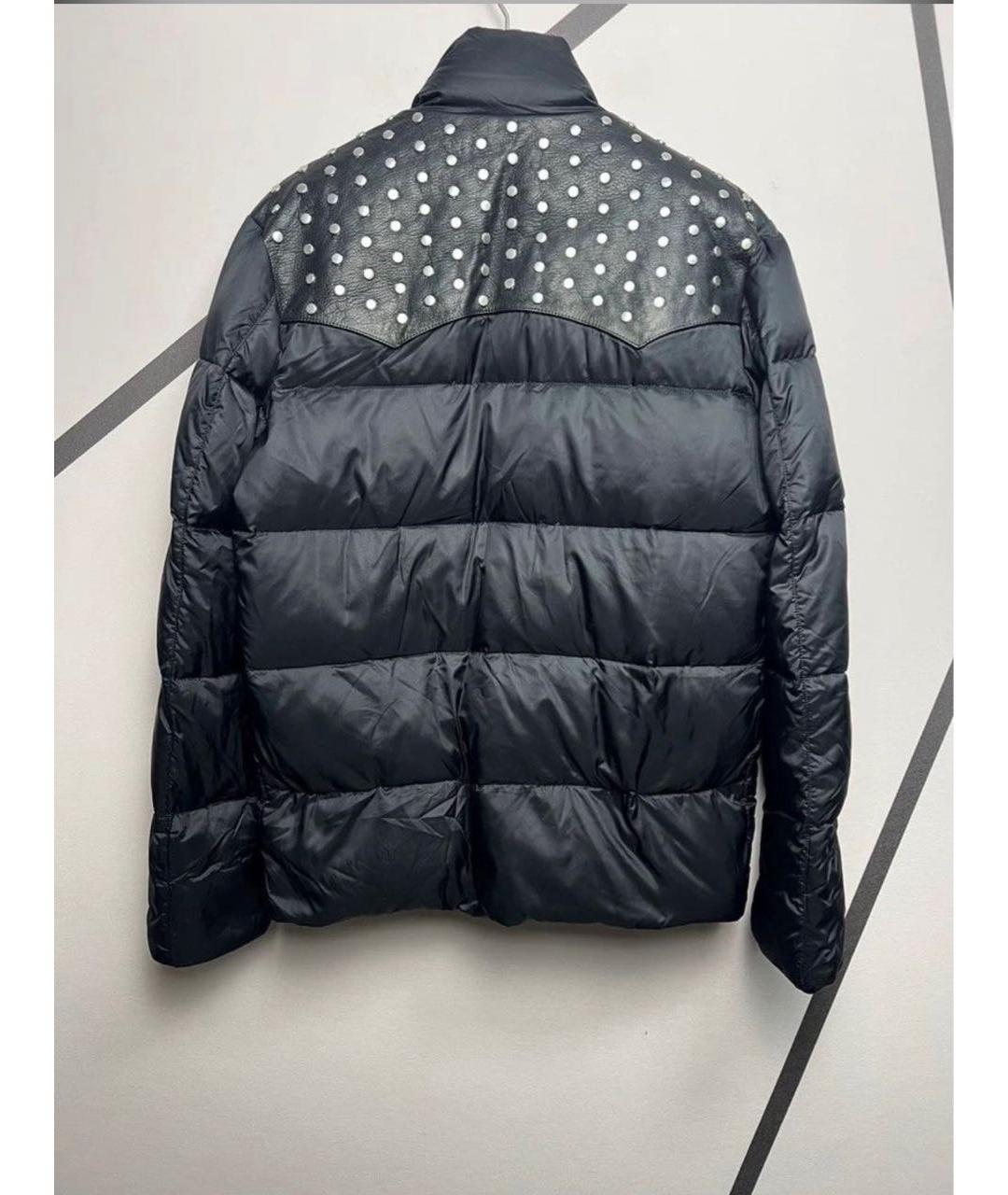 SAINT LAURENT Черный кожаный пуховик, фото 2