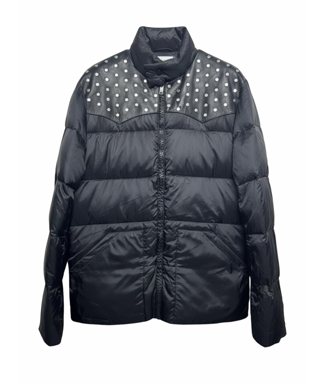 SAINT LAURENT Черный кожаный пуховик, фото 1