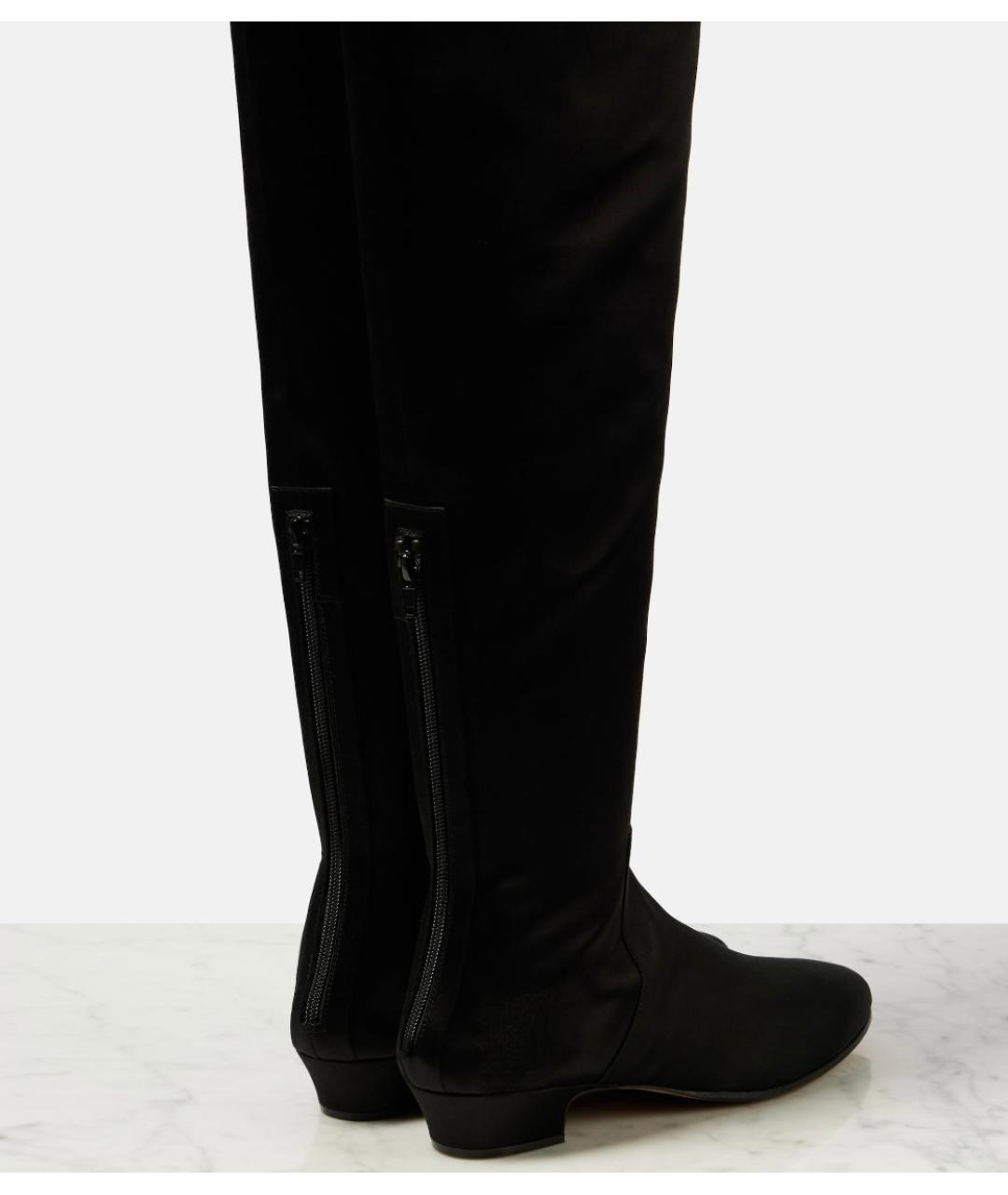THE ROW Черные текстильные ботфорты, фото 3
