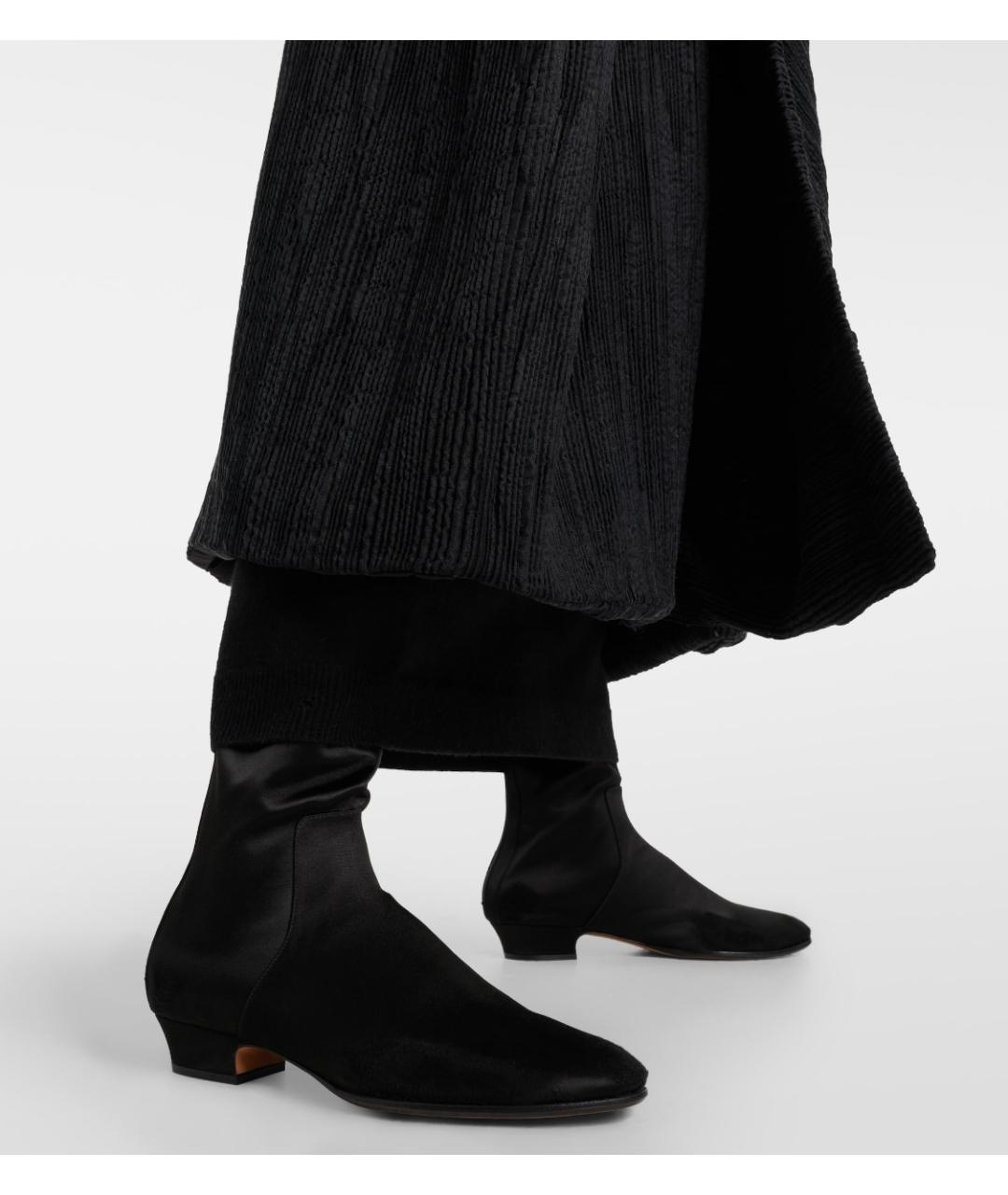THE ROW Черные текстильные ботфорты, фото 4
