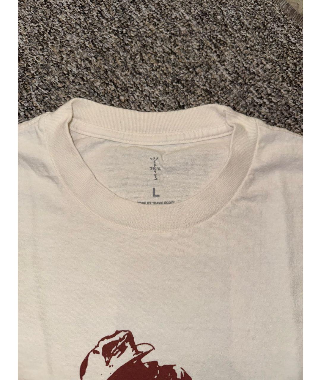 CACTUS JACK BY TRAVIS SCOTT Белая хлопковая футболка, фото 3