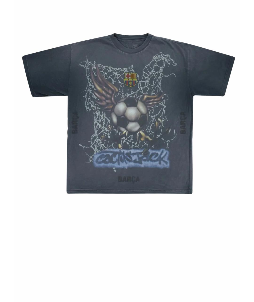 CACTUS JACK BY TRAVIS SCOTT Антрацитовая хлопковая футболка, фото 1